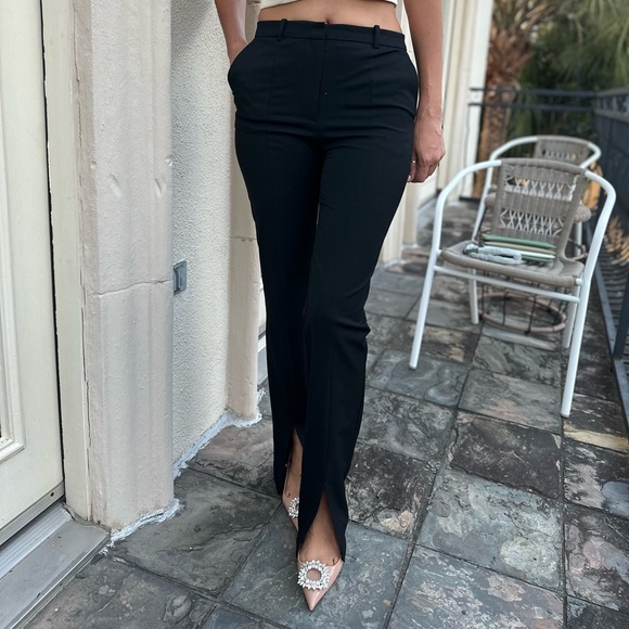Mango Black Straight Leg Women's Pants - Picture 1 of 4